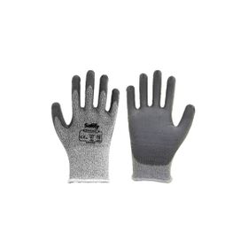 Max Safety PU-FLEX3-10 No:10 Siyah Gri PU Kaplı Kesilmeye Dirençli İş Eldiveni