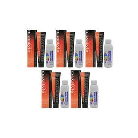 Max Style SPS873 Argan Keratin 2025/08.77 Altın Açık Kahve 5x60 ml Saç Boyası+5x90 ml Oksidan