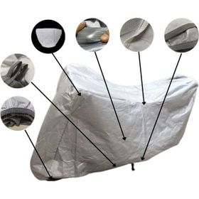MaxDurable Kral Motor Rigil 125 Arka Çantasız Motor Brandası Su Geçirmez Motosiklet Örtüsü