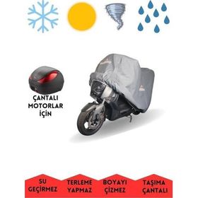 MaxDurable Mondial X-Treme Maxx 200 i Arka Çantalı Motor Brandası Su Geçirmez Motosiklet Örtüsü