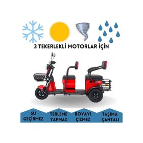 MaxDurable Motolux Fayton FX11 3 Tekerlekli 3 Kişilik Motor Brandası Su Geçirmez Motosiklet Örtüsü