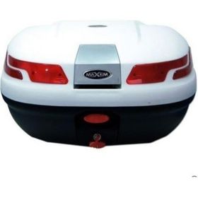 Maxem SL45 Bagajlı Beyaz Motosiklet Arka Çanta