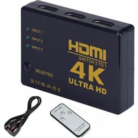 Maxgo 2127 3 Port Kumandalı Ultra HD 4K HDMI Çoklayıcı Çoğaltıcı Switch Splitter