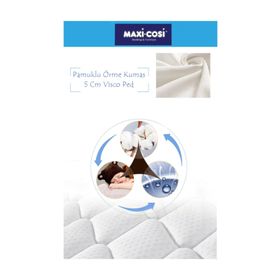 Maxi-Cosi Cotton Ortopedik 120x200 cm Visco Yatak Pedi