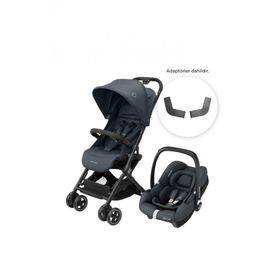 Maxi-Cosi Lara 2-CabrioFix I-Size Ultra Kompakt Kabin Boy Seyahat Sistem Essential Graphite Bebek Arabası