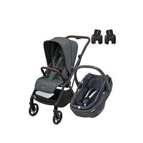 Maxi-Cosi Leona 2 Coral 360 Modüler Ana Kucaklı Ultra Kompakt Çift Yönlü Seyahat Sistem Essential Gri Bebek Arabası