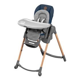 Maxi-Cosi Minla 6in1 Essential Mavi Ahşap Görünümlü Mama Sandalyesi