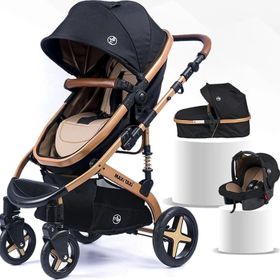 Maxi Taxi Fast Pro Gold Black Alüminyum Travel Sistem Bebek Arabası