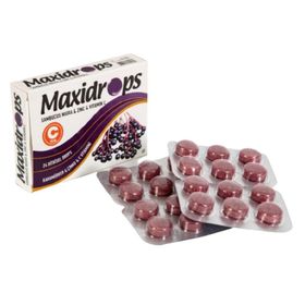 Maxidrops Kara Mürver Çinko C Vitamini 24 Pastil