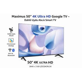 Maximus UHA 50 M9P 50 inç 127 Ekran 4K Ultra HD Google LED TV