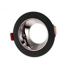 Maxled MX-2004 Sıva Altı GU-10 Duylu Siyah Platin Yuvarlak Dekoratif Spot Kasa