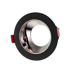 Maxled MX-2004 Sıva Altı GU-10 Duylu Siyah Platin Yuvarlak Dekoratif Spot Kasa