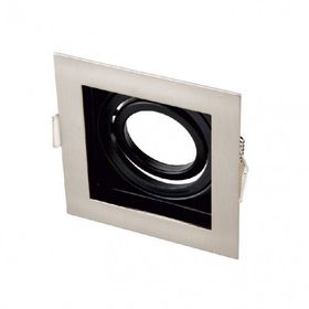Maxled MX-2036 Sıva Altı GU-10 Duylu Kare Saten Siyah Dekoratif Spot Kasa