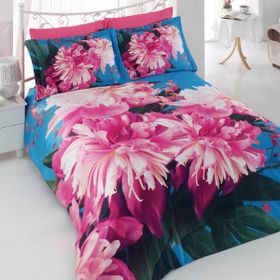 Maxstyle 3D Saten Şakayik 200x220 cm Renkli Çift Kişilik Nevresim Takimi