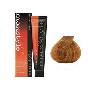 Maxstyle Argan Keratin 8.34 Açık Karamel Sıvı Oksidan Saç Boyası