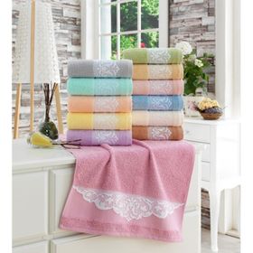 Maxstyle Elissa 30x50 cmKrem Yeşil Sarı Pamuklu Banyo Havlusu 3lü set