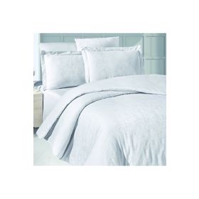 Maxstyle Jakarlı Saten Anemone Gri Çift Kişilik Nevresim Takımı