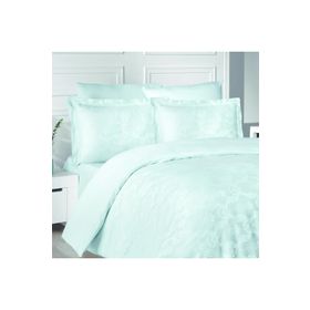 Maxstyle Jakarlı Saten Evgenia Mint Double Nevresim Takımı