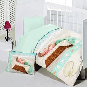Maxstyle Mermaid 120 x 180 cm Renkli Bebek Nevresim Takimi