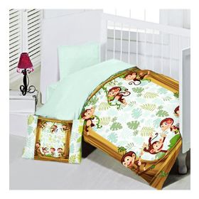 Maxstyle Monkies 120 x 180 cm Renkli Bebek Nevresim Takimi