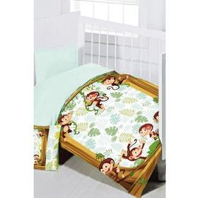 Maxstyle Monkies 120 x 180 cm Renkli Bebek Nevresim Takimi