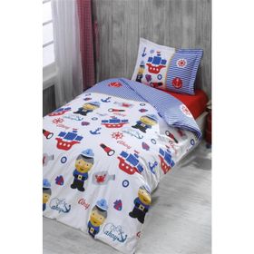 Maxstyle Ranforce Sailor 160 x 220 cm Renkli Çocuk Nevresim Takimi