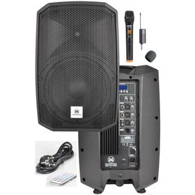 Maxword Maxi-12A-MİC 12 1200 W Taşınabilir Aktif Kabin Hoparlör ve Bluetooth USB Kablosuz Mikrofon