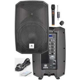 Maxword Maxi-12A-MİC 12 1200 W Taşınabilir Aktif Kabin Hoparlör ve Bluetooth USB Kablosuz Mikrofon