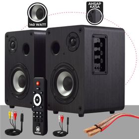 Maxword RM-400 4 inç Çift Bluetooth USB 140 Watt Aktif Stüdyo Referans Monitörü