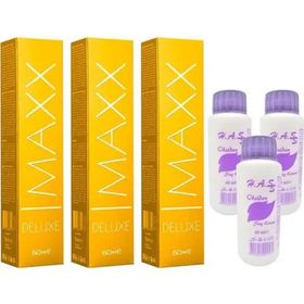 Maxx Deluxe 10/0 Açık Sarı 3x60 ml Saç Boyası + 3x60 ml Oksidan