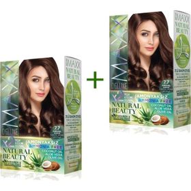 Maxx Deluxe 2 Paket Natural Beauty Amonyaksız 7.7 Karamel Kahve Saç Boyası