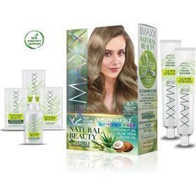 Maxx Deluxe 2 Paket Natural Beauty Amonyaksız 8.1 Küllü Açık Kumral Saç Boyası