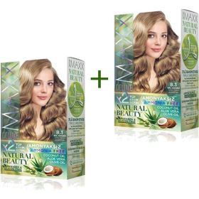 Maxx Deluxe 2 Paket Natural Beauty Amonyaksız 8.3 Bal Köpüğü Saç Boyası