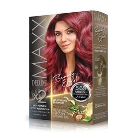 Maxx Deluxe 5.65 Çilek Kırmızısı 2x60 ml Tüp Saç Boyası