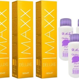 Maxx Deluxe 6.0 Koyu Kumral + 3 Adet Oksidan Saç Boyası