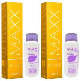 Maxx Deluxe 7/11 Yoğun Küllü Kumral 2x60 ml Saç Boyası + 2x60 ml Oksidan