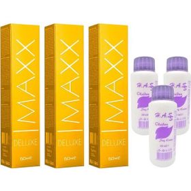 Maxx Deluxe 7/11 Yoğun Küllü Kumral 3x60 ml Saç Boyası + 3x60 ml Oksidan