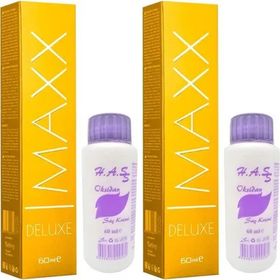 Maxx Deluxe 8/1 Küllü Açık Kumral 2x60 ml Tüp Saç Boyası + 2x60 ml Oksidan