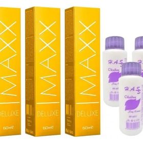 Maxx Deluxe 9/1 Küllü Açık Sarı 3x60 ml Saç Boyası + 3x60 ml Oksidan