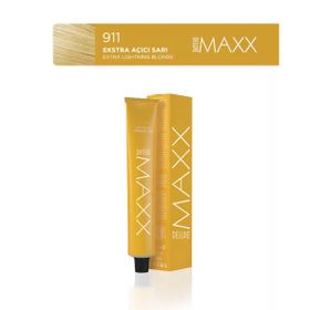 Maxx Deluxe 911 Ekstra Açıcı Sarı 60 ml Krem Tüp Saç Boyası