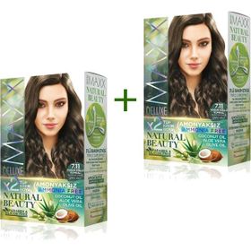 Maxx Deluxe DST/RYL-ARMAXX711-0 2 Paket Natural Beauty Amonyaksız 7.11 Yoğun Küllü Kumral Saç Boyası