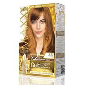 Maxx Deluxe Gold Karamel 8.73 24K Altın Parçacıklı 2x50 ml Saç Boyası
