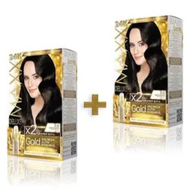Maxx Deluxe Gold Koyu Kahve 3.0 24K Altın Parçacıklı 2x50 ml Saç Boyası
