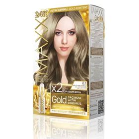 Maxx Deluxe Gold Küllü Açık Kumral 8.1 24K Altın Parçacıklı 2x50 ml Saç Boyası