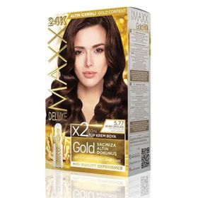 Maxx Deluxe Gold Sıcak Çikolata 5.77 24K Altın Parçacıklı 2x50 ml Saç Boyası