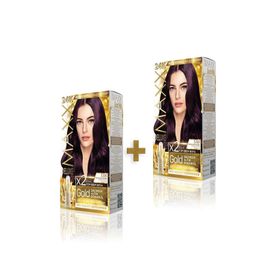 Maxx Deluxe Golden Beauty 24k 3.66 Patlıcan Moru 2 Adet Boya Seti