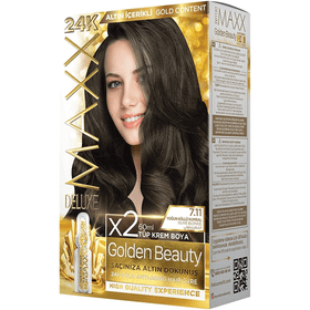 Maxx Deluxe Golden Beauty 7.11 Yoğun Küllü Kumral Saç Boyası