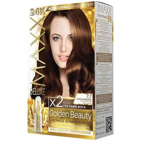 Maxx Deluxe Golden Beauty 7.7 Koyu Karamel Saç Boyası