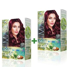 Maxx Deluxe Natural Beauty 3.66 Patlıcan Moru 2'li Set Boya