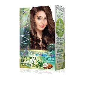 Maxx Deluxe Natural Beauty 7.7 Karamel Kahve Saç Boyası